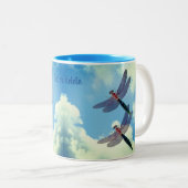 Dragonflies Personalisierte Natur Zweifarbige Tasse (VorderseiteRechts)