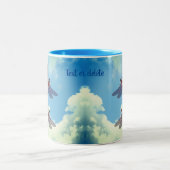 Dragonflies Personalisierte Natur Zweifarbige Tasse (Mittel)