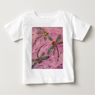 Dragonflies Pink Fizz Baby T-shirt