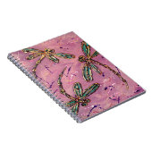 Dragonflies Pink Fizz Notizblock (Rechte Seite)