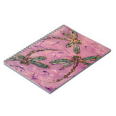 Dragonflies Pink Fizz Notizblock (Linke Seite)