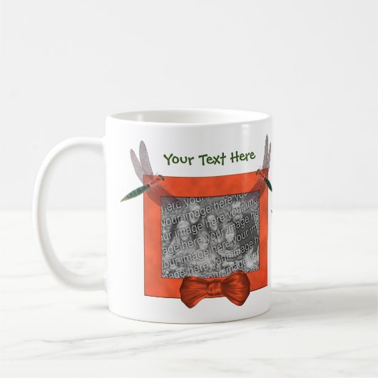 Dragonflies Rahmen Foto Personalisiert hinzufügen Kaffeetasse (Links)