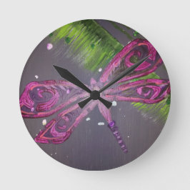 Dragonflies-Serie Runde Wanduhr