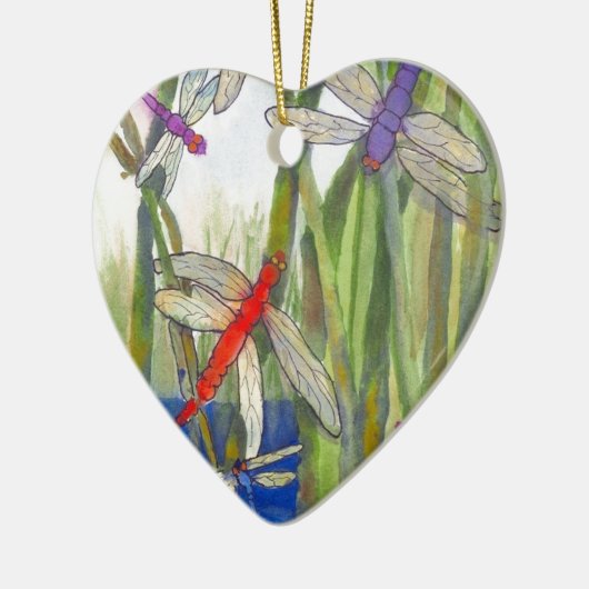 Dragonflies Summer Keramik Ornament (Links)