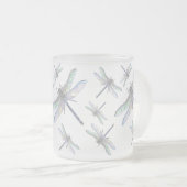 DRAGONFLIES-Tasse (mattiertes Glas) Mattglastasse (VorderseiteRechts)