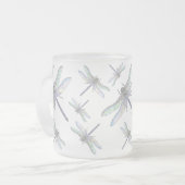 DRAGONFLIES-Tasse (mattiertes Glas) Mattglastasse (Vorderseite Links)