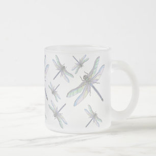DRAGONFLIES-Tasse (mattiertes Glas) Mattglastasse
