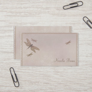 Dragonflies Vintag Dragonfly Chic Elegante Custom Visitenkarte