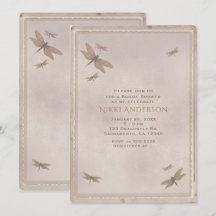 Dragonflies Vintage Libelle Elegante Einladung