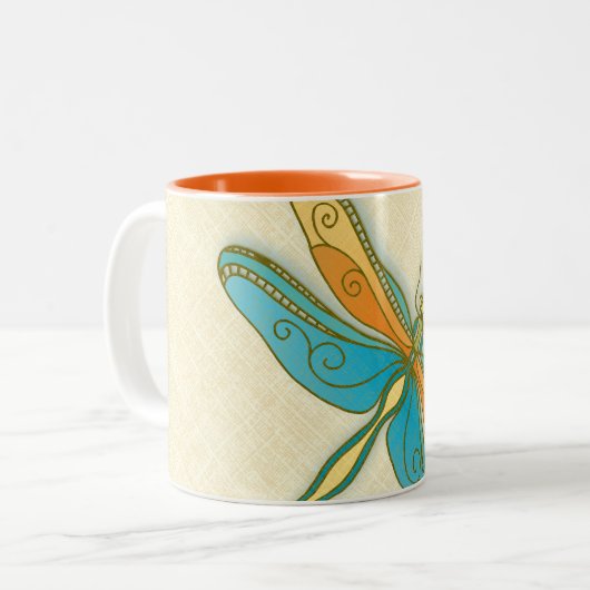 Dragonfly 11 oz Zwei-Tone-Tasse Zweifarbige Tasse (Vorderseite Links)