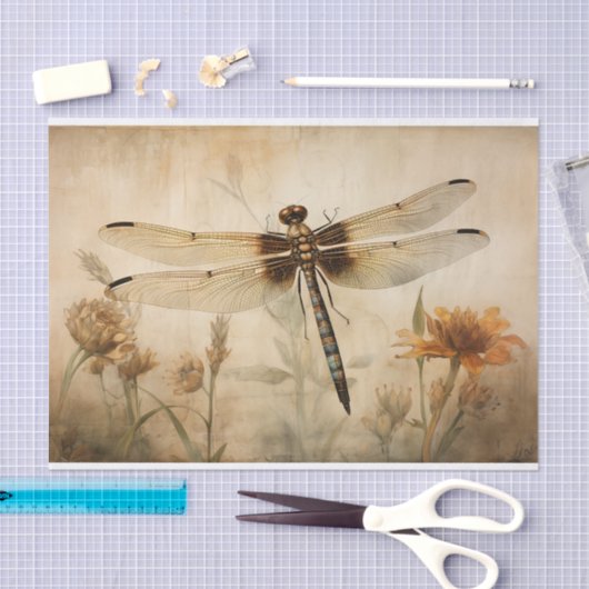 Dragonfly 3 Decoupage Seidenpapier (Handwerk)