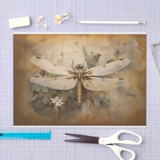 Dragonfly 4 Decoupage Seidenpapier (Handwerk)