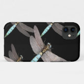 Dragonfly Air Force auf Black Case Mate iPhone Fal (Rückseite (Horizontal))