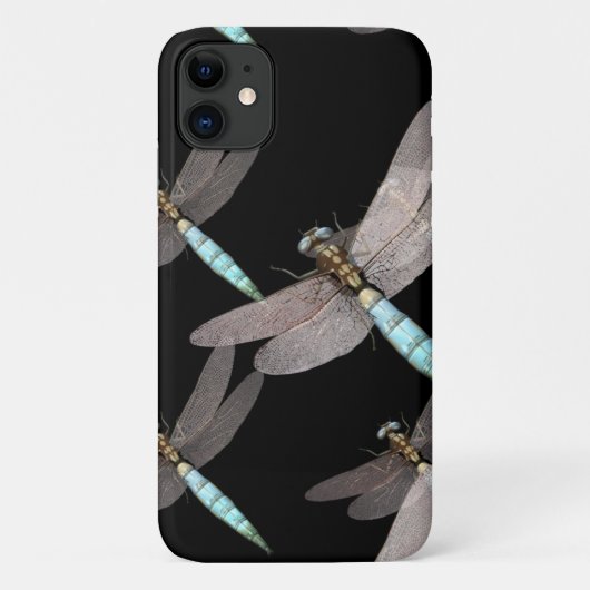 Dragonfly Air Force - Schwarzes Design Case-Mate iPhone Hülle (Rückseite)