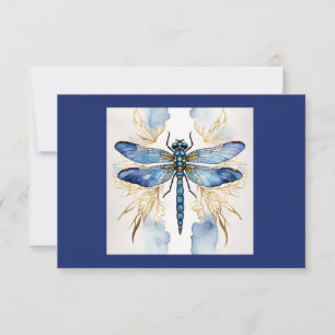 Dragonfly Alcohol Ink Dankeskarte