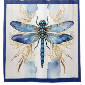 Dragonfly Alcohol Ink Duschvorhang (Vorderseite)
