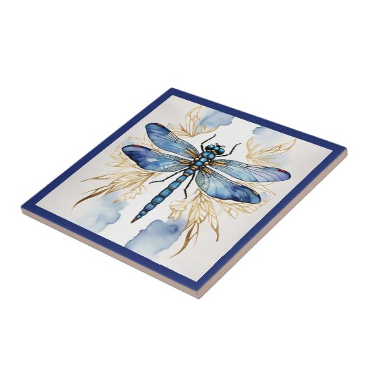 Dragonfly Alcohol Ink Fliese (Seite)