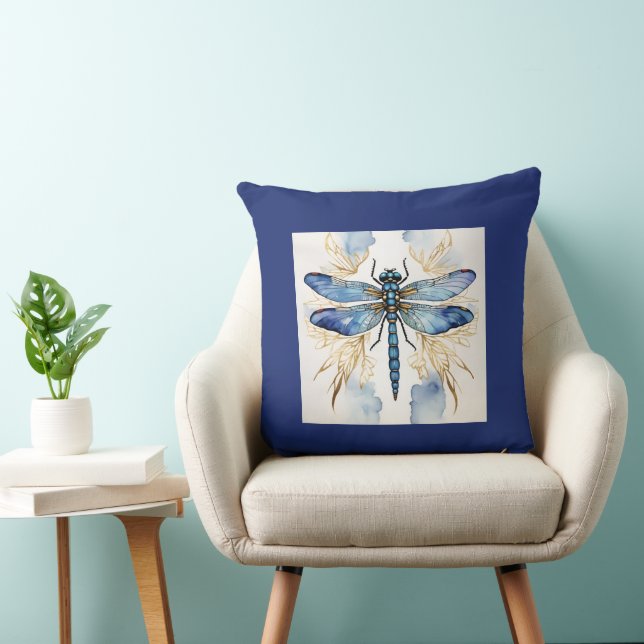 Dragonfly Alcohol Ink Kissen (Stuhl )