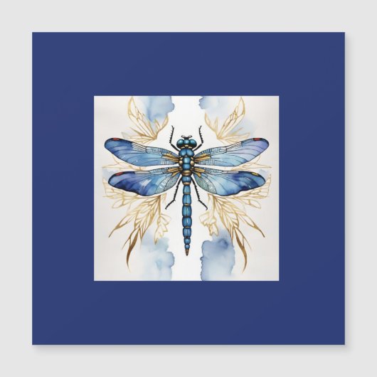 Dragonfly Alcohol Ink Magneteinladung (Vorderseite)