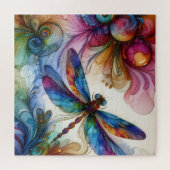Dragonfly Alcohol Ink Puzzle (Horizontal)