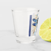 Dragonfly Alcohol Ink Schnapsglas (Links)
