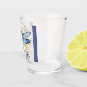 Dragonfly Alcohol Ink Schnapsglas (Rechts)