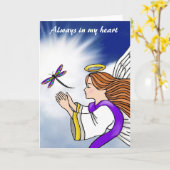 Dragonfly Angel Karte (Gelbe Blume)