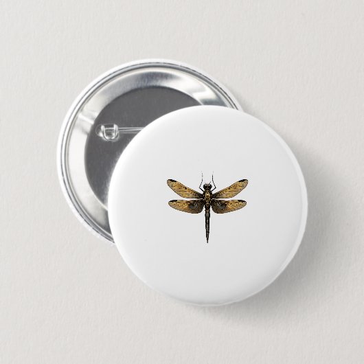 Dragonfly Animal Art Graphic Dragonfly (1) Button (Vorne & Hinten)