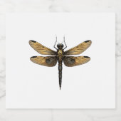 Dragonfly Animal Art Graphic Dragonfly (1) Schaumweinetikett (Einzelnes Label)