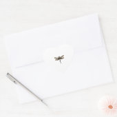 Dragonfly Animal Art Graphic Dragonfly (2) Herz-Aufkleber (Umschlag)