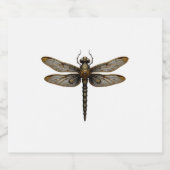 Dragonfly Animal Art Graphic Dragonfly (2) Schaumweinetikett (Einzelnes Label)