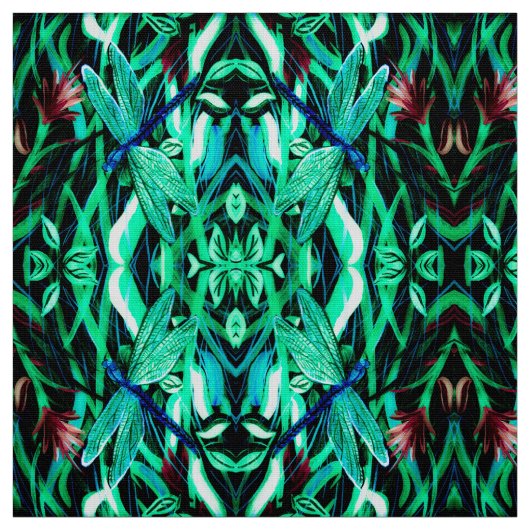 Dragonfly Aqua Fabric Stoff (Muster)