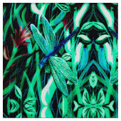 Dragonfly Aqua Fabric Stoff (Nahaufnahme)