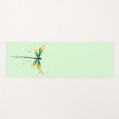 Dragonfly Aquarellkunst ruhige grüne Natur Yogamatte (Vorderseite (Horizontal))
