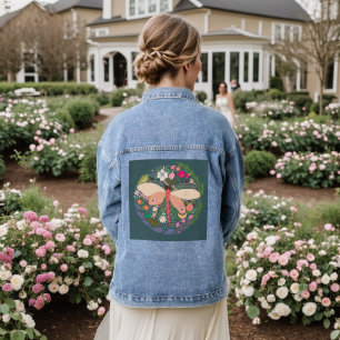DRAGONFLY ART BLUME DENIM JACKET JEANSJACKE
