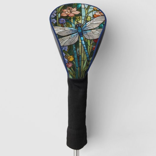 Dragonfly Art boho blumenbotanisch Golf Headcover (Vorderseite)