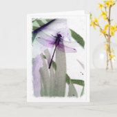 Dragonfly Art Card Karte (Gelbe Blume)