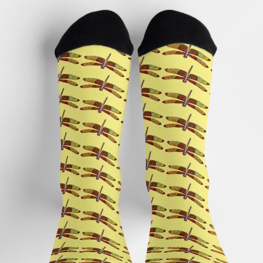 Dragonfly Art Crazy Socken (Oben)