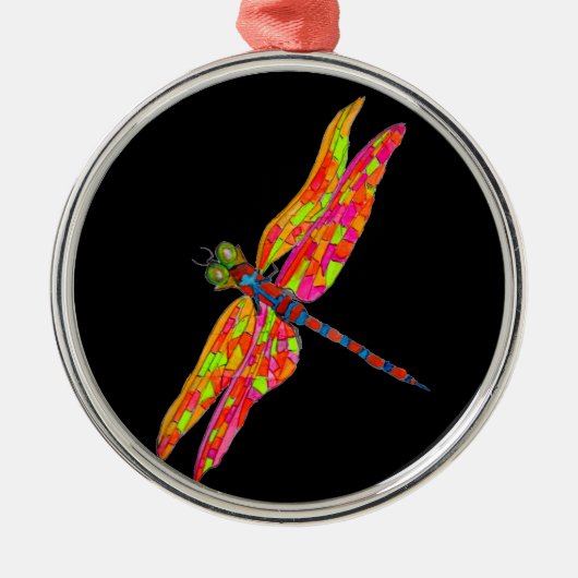 Dragonfly Art Insektenbild Ornament Aus Metall (Vorne)