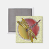 Dragonfly Art Magnet (Vorderseite/Rückseite)