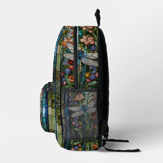 Dragonfly Art Malerei botanischer boho chic Wald Bedruckter Rucksack (Rechts)
