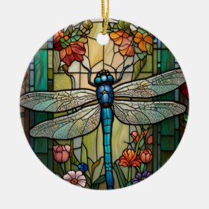 Dragonfly Art Malerei botanischer boho chic Wald Keramik Ornament