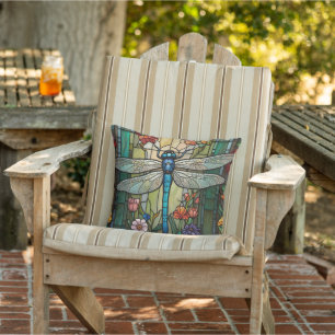 Dragonfly Art Malerei botanischer boho chic Wald Kissen