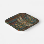 Dragonfly Art Malerei botanischer boho chic Wald Pappteller (Gewinkelt)