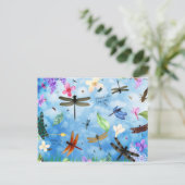 Dragonfly Art Nola Kelsey Postkarte (Stehend Vorderseite)