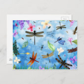 Dragonfly Art Nola Kelsey Postkarte (Vorne/Hinten)