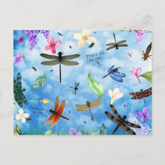 Dragonfly Art Nola Kelsey Postkarte (Vorderseite)