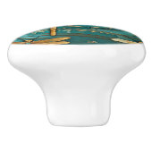 Dragonfly Art Nouveau Art Deco Aquamarine Insekten Keramikknauf (Seitenansicht)