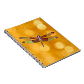 Dragonfly Art on Gold Journal Notebook Notizblock (Rechte Seite)