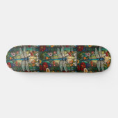 Dragonfly art painting botanical boho chic forest skateboard (Horizontal)